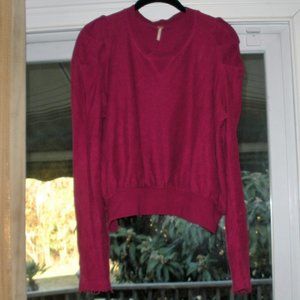 Free People Dark Cherry Sweatshirt SZ: M